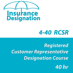 40 hr 4-40 RCSR Registered Customer Representative Designation Course
