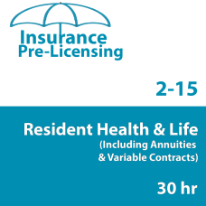 3 Month Access to 60 hr 2-15 Health and Life Insurance Pre-Licensing course (including Annuities and Variable Contracts)
